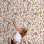 ESTAhome bloemenbehang voor de meisjeskamer en babykamer mauve paars 131328