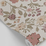 ESTAhome bloemenbehang voor de meisjeskamer en babykamer mauve paars 131328
