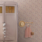 ESTAhome bloemetjes behang meisjeskamer babykamer mauve paars 131458