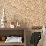 ESTAhome bloemetjes behang meisjeskamer babykamer Oker geel 131459