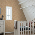 ESTAhome bloemetjes behang meisjeskamer babykamer Oker geel 131459