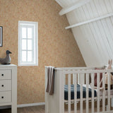 ESTAhome bloemetjes behang meisjeskamer babykamer Oker geel 131459