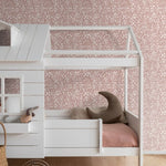 ESTAhome Bloemetjes behang voor meisjeskamer babykamer oudroze 131255