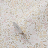 ESTAhome bloemenbehang kinderkamer zacht roze beige 139533