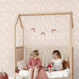 ESTAhome bloemenbehang kinderkamer zacht roze beige 139533