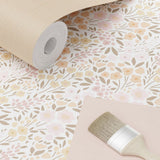 ESTAhome bloemenbehang kinderkamer zacht roze beige 139533