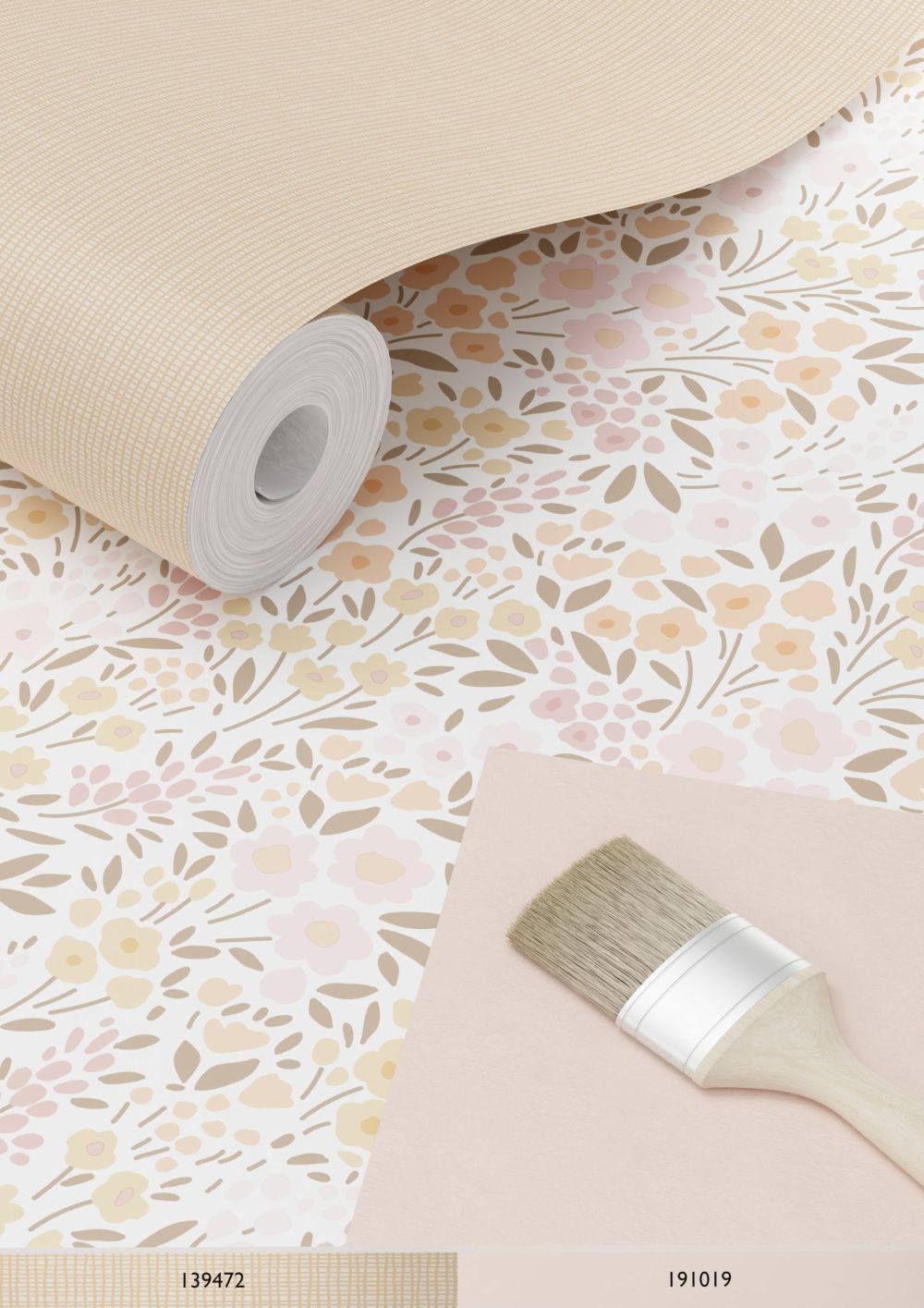 ESTAhome bloemenbehang kinderkamer zacht roze beige 139533