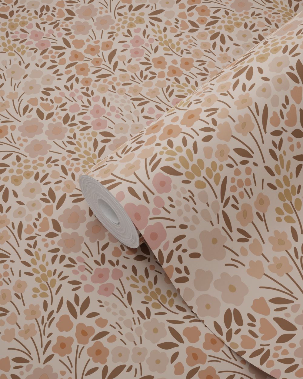 ESTAhome bloemenbehang meisjeskamer kinderkamer terra roze 139700