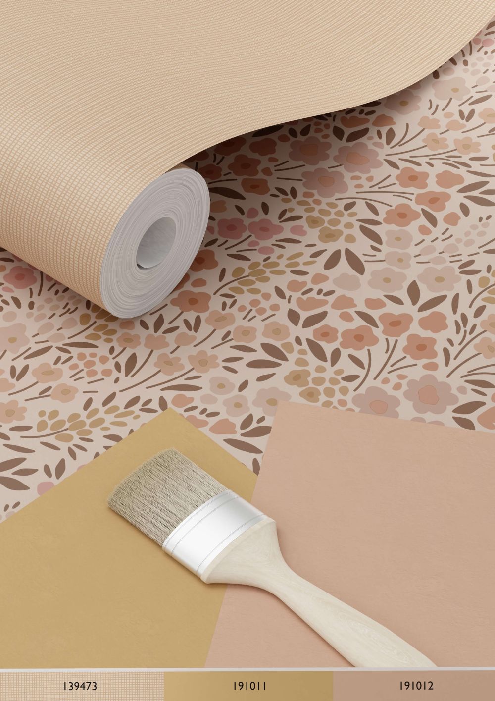 ESTAhome bloemenbehang meisjeskamer kinderkamer terra roze 139700