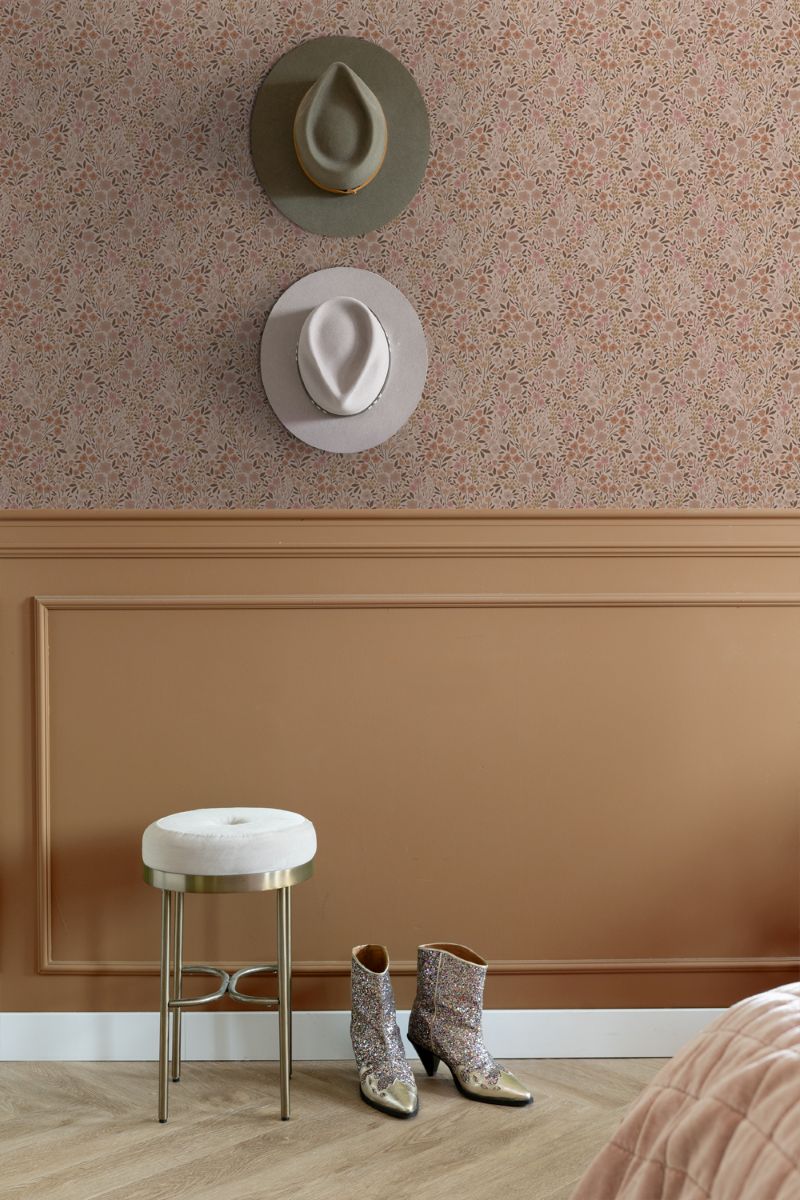 ESTAhome bloemenbehang meisjeskamer kinderkamer terra roze 139700
