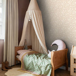 ESTAhome bloemetjes behang voor de meisjeskamer en babykamer beige 131438