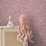 ESTAhome bloemetjes behang voor de meisjeskamer en babykamer  mauve paars 131443