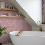 ESTAhome bloemetjes behang voor de meisjeskamer en babykamer  mauve paars 131443