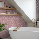 ESTAhome bloemetjes behang voor de meisjeskamer en babykamer  mauve paars 131443