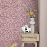 ESTAhome bloemetjes behang voor de meisjeskamer en babykamer  mauve paars 131443