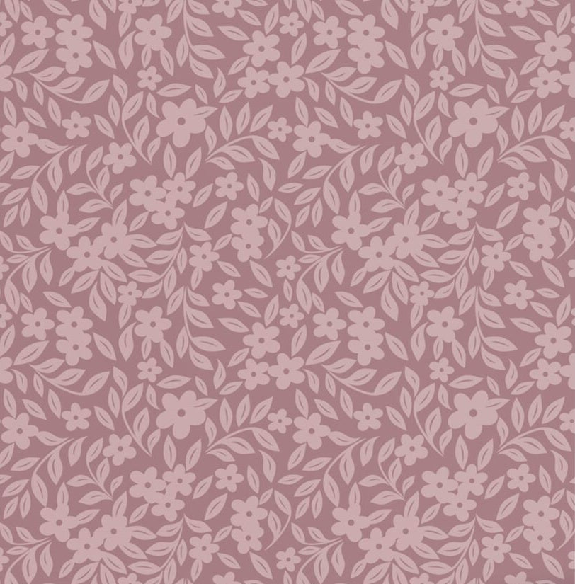 ESTAhome bloemetjes behang voor de meisjeskamer en babykamer  mauve paars 131443
