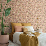 ESTAhome bloemmotief behang bloemen behang voor meisjeskamer en tienerkamer bruin beige 131295