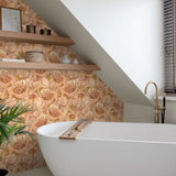 ESTAhome bloemmotief behang bloemen behang voor meisjeskamer en tienerkamer lichtbruin beige 131292