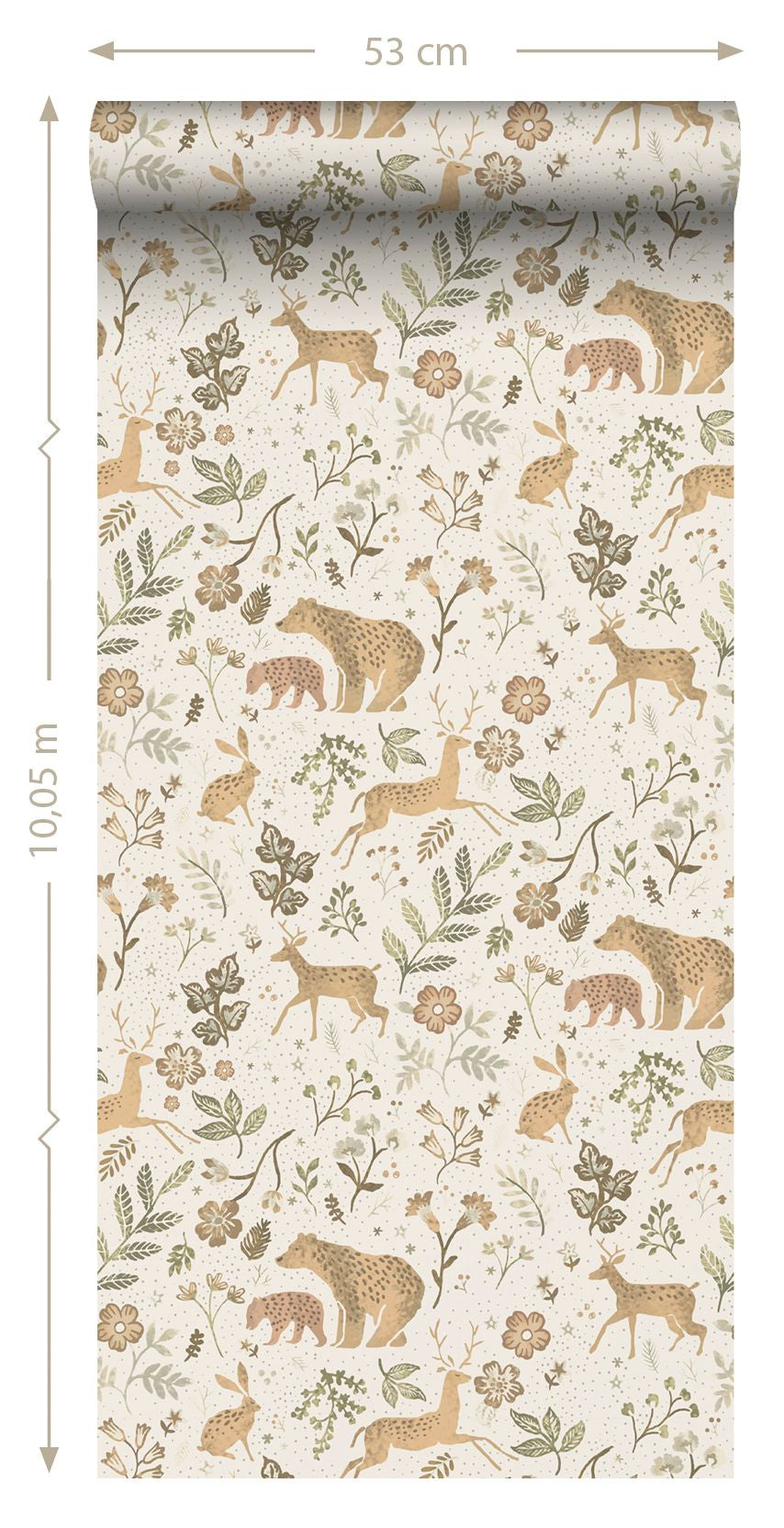 ESTAhome bosdieren behang beige kinderkamer babykamer 139525