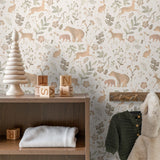 ESTAhome bosdieren behang beige kinderkamer babykamer 139525