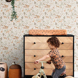 ESTAhome bosdieren behang beige kinderkamer babykamer 139525