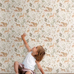 ESTAhome bosdieren behang beige kinderkamer babykamer 139525