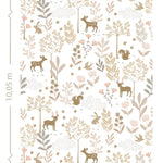 ESTAhome bosdieren behang wit terra beige kinderkamer babykamer 139521