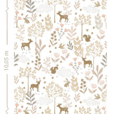 ESTAhome bosdieren behang wit terra beige kinderkamer babykamer 139521