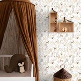 ESTAhome bosdieren behang wit terra beige kinderkamer babykamer 139521