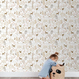 ESTAhome bosdieren behang wit terra beige kinderkamer babykamer 139521
