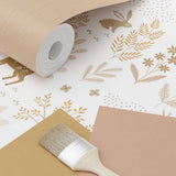 ESTAhome bosdieren behang wit terra beige kinderkamer babykamer 139521