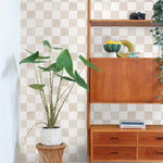 ESTAhome beige wit geblokt behang voor de kinderkamer 131291