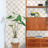 ESTAhome beige wit geblokt behang voor de kinderkamer 131291