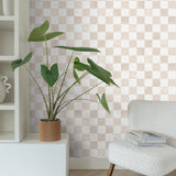 ESTAhome beige wit geblokt behang voor de kinderkamer 131291