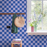 ESTAhome geblokt behang voor de kinderkamer blauw 130917