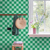 ESTAhome geblokt behang voor de kinderkamer groen mintgroen jongenskamer 130916