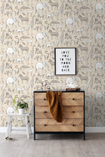 ESTAhome jungle dieren behang look a like ferm living behang kinderkamer beige 139511