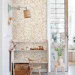 ESTAhome retro bloemen behang voor de meisjeskamer en babykamer 131245