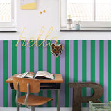 ESTAhome behang strepen kinderkamer tienerkamer groen lila 139908