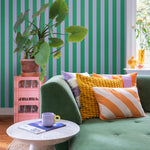 ESTAhome behang strepen kinderkamer tienerkamer groen lila 139908