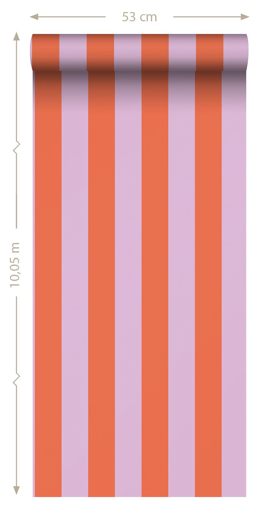 ESTAhome behang strepen kinderkamer tienerkamer lila oranje 139904