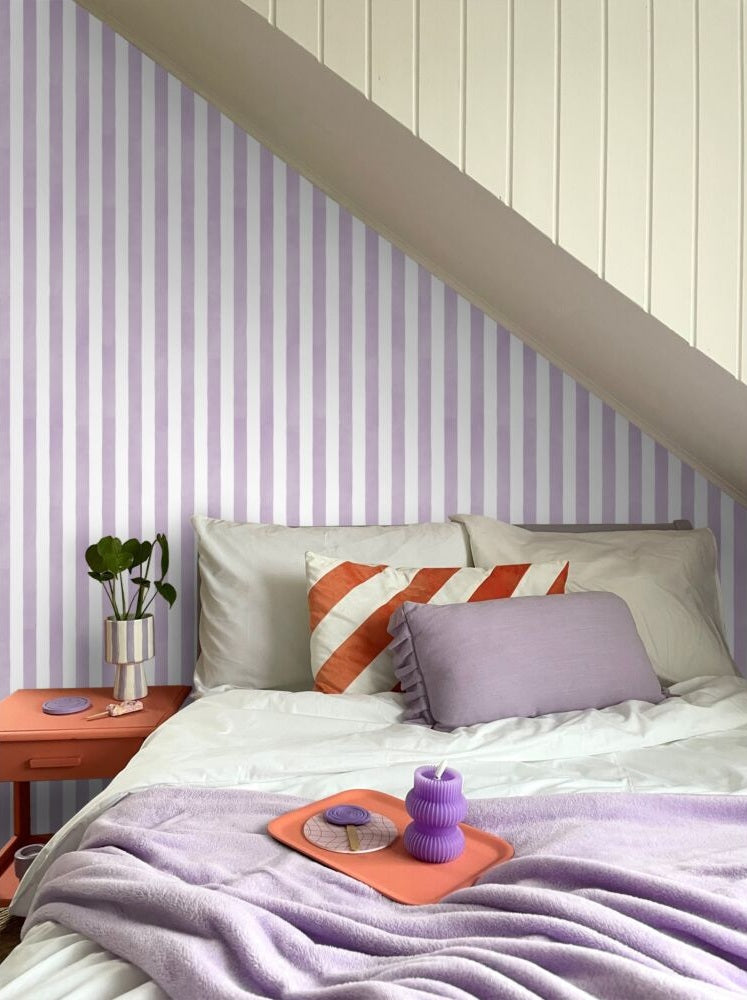 ESTAhome Wallpaper Stripes - Purple