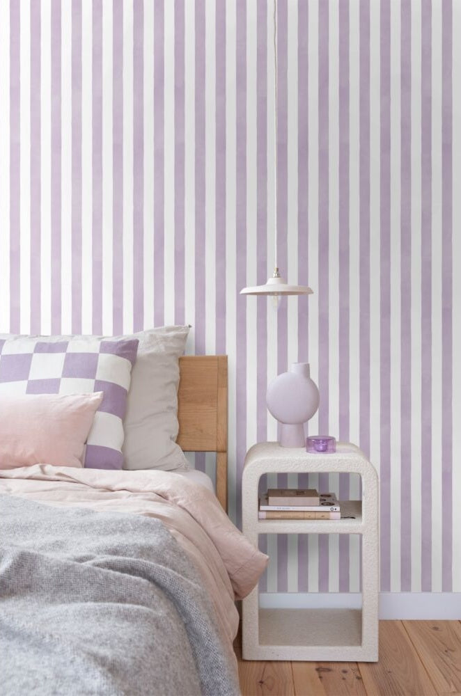 ESTAhome Wallpaper Stripes - Purple