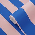 ESTAhome behang strepen kinderkamer tienerkamer roze blauw 139907