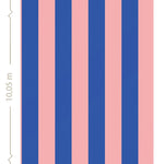 ESTAhome behang strepen kinderkamer tienerkamer roze blauw 139907