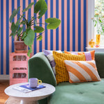 ESTAhome behang strepen kinderkamer tienerkamer roze blauw 139907