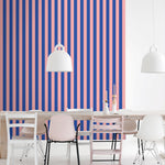 ESTAhome behang strepen kinderkamer tienerkamer roze blauw 139907