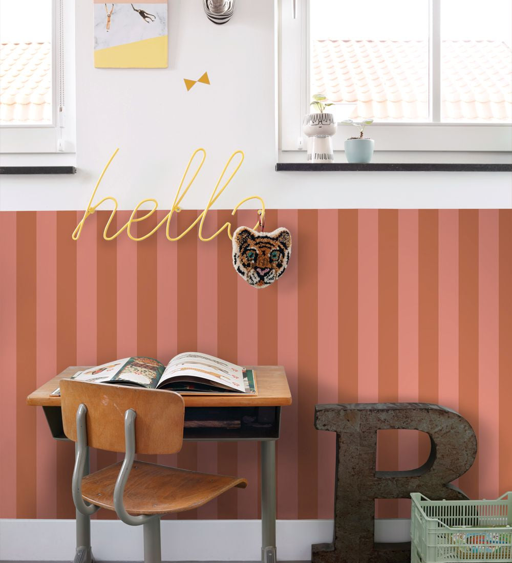 ESTAhome behang strepen kinderkamer tienerkamer terra perzik 139905
