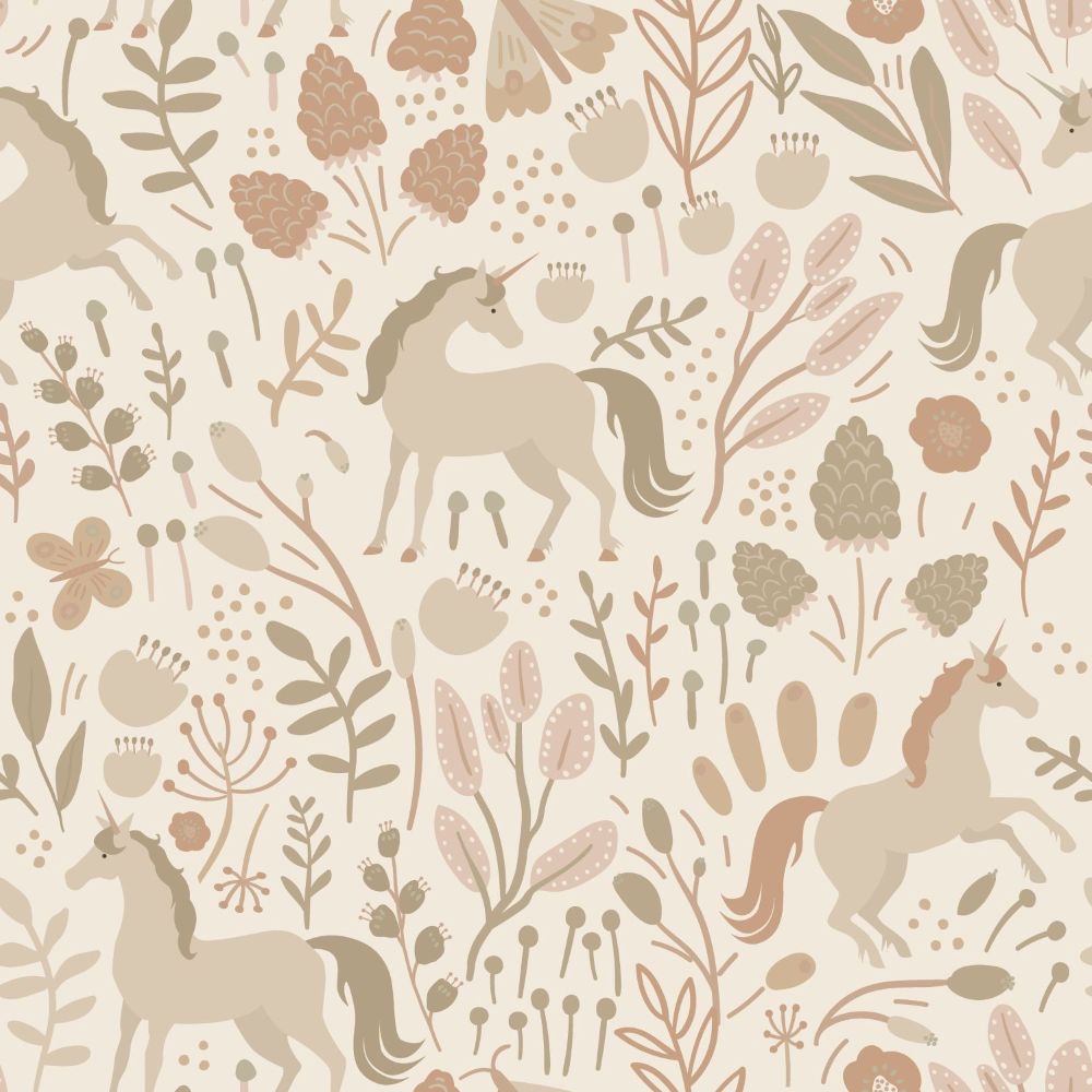 ESTAhome unicorns behang voor meisjeskamer beige terra 139806