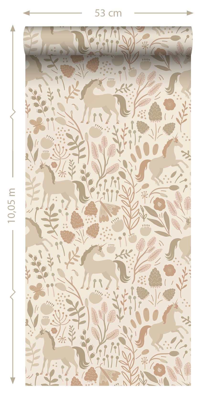 ESTAhome unicorns behang voor meisjeskamer beige terra 139806